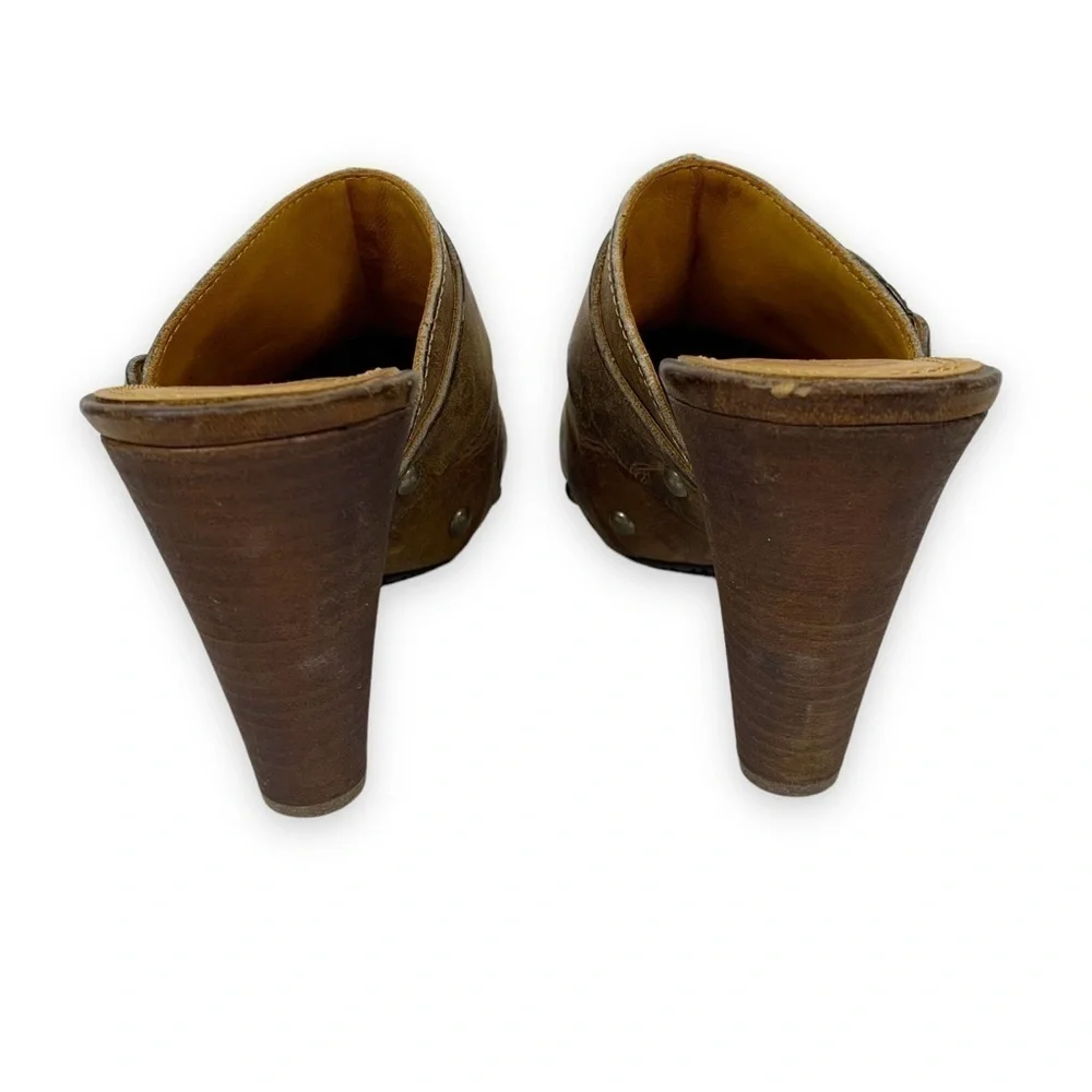 Frye Reese Ring Mule Brown Leather Size 6.5 - Picture 6 of 15